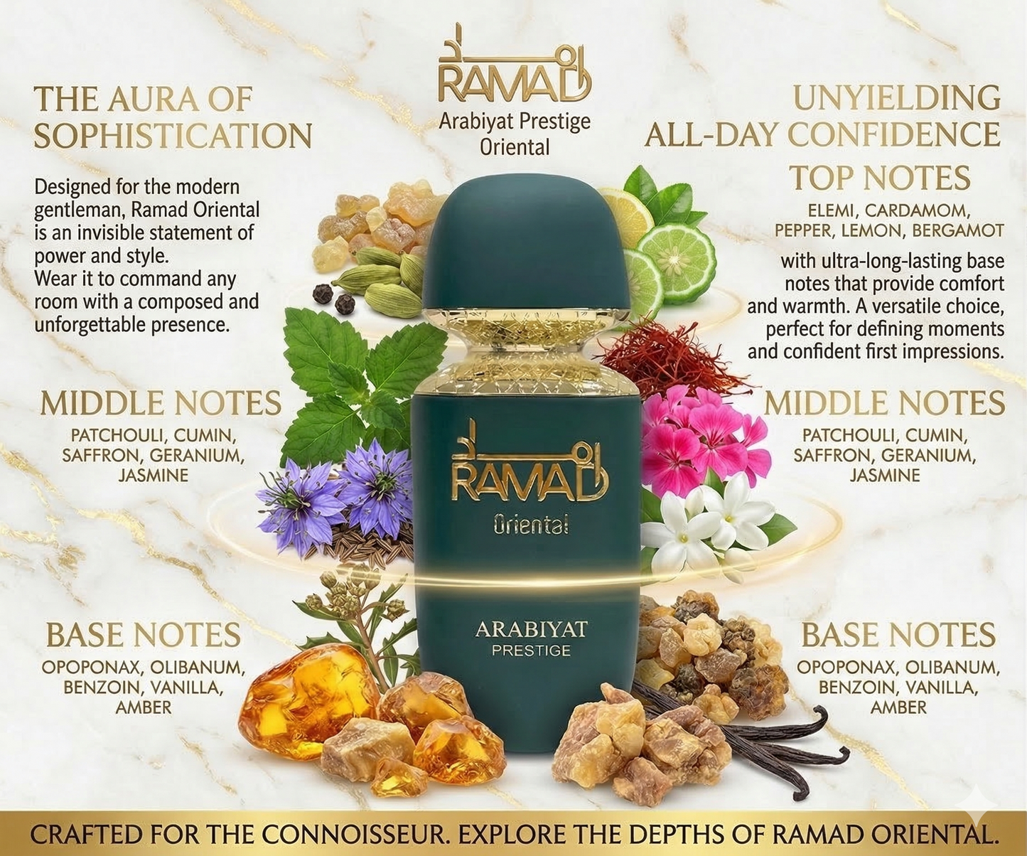 ARABIYAT PRESTIGE - RAMAD ORIENTAL 3.4FL.OZ EDP SPRAY FOR WOMEN AND MEN