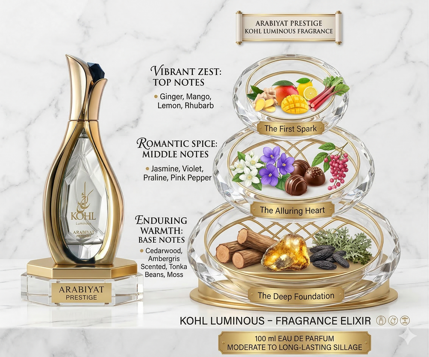 ARABIYAT PRESTIGE - KOHL LUMINOUS 3.4FL.OZ EDP SPRAY FOR WOMEN AND MEN