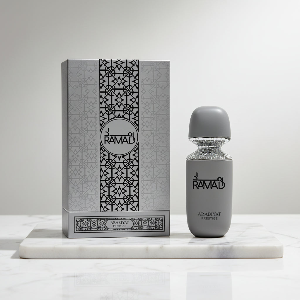 Ravad perfume bottle and packaging on a white background