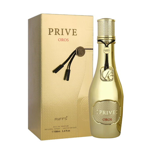 RIIFFS PRIVE OROS GOLD  CHAMPAGNE BOTTLE 3.4FL.OZ FOR WOMEN