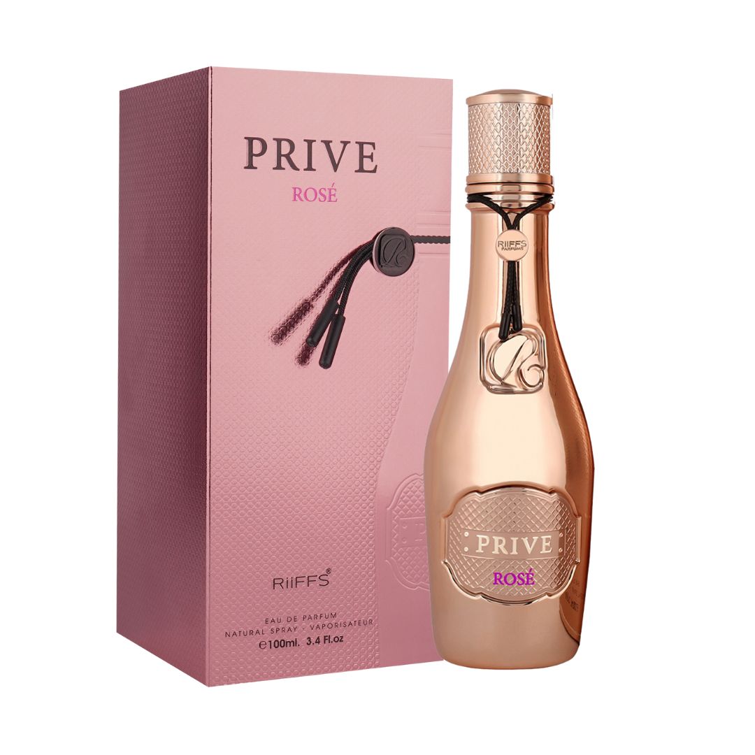 RIIFFS PRIVE ROSE CHAMPAGNE BOTTLE 3.4FL.OZ EDP SPARAY FOR WOMEN