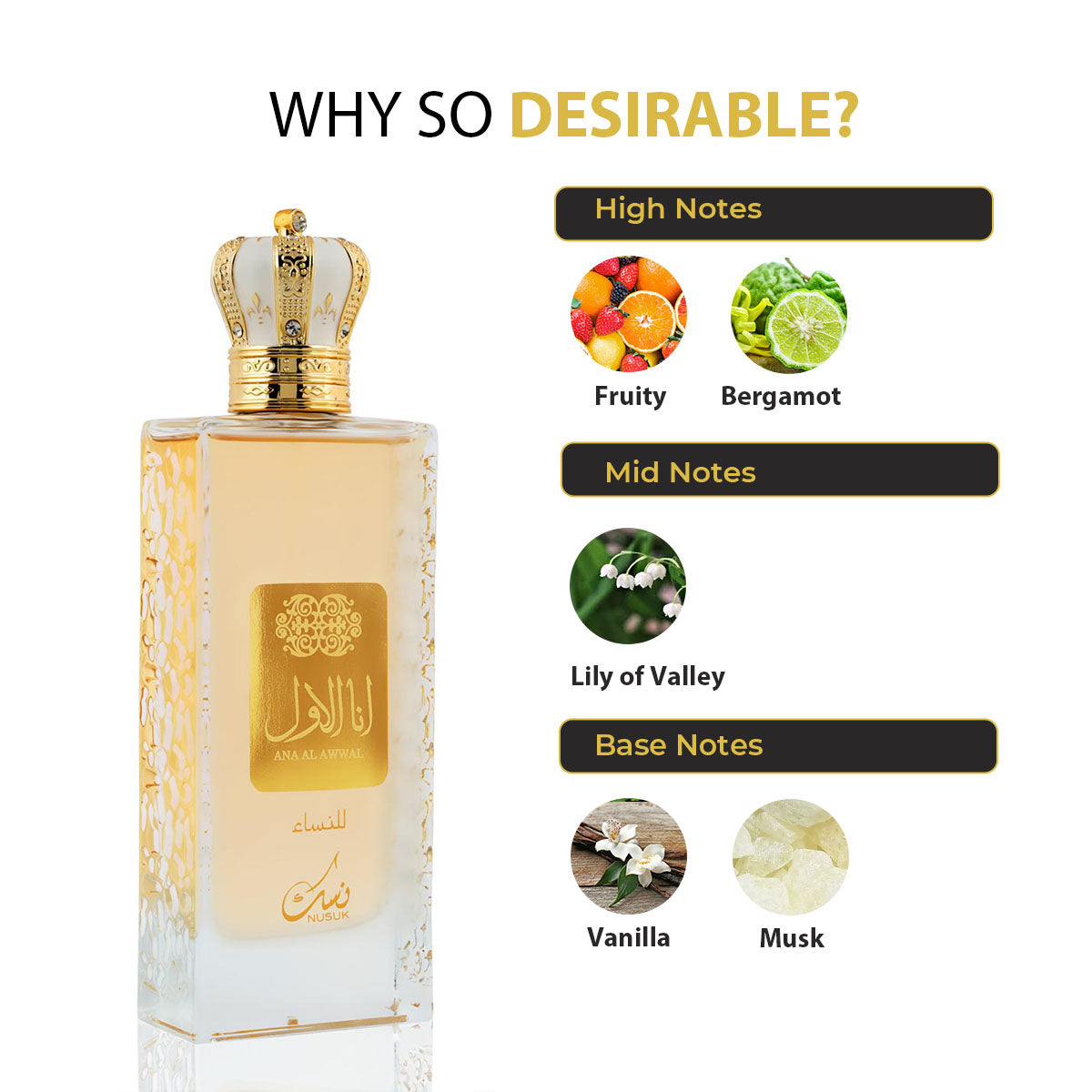 NUSUK - ANA AL AWWAL 3.4FL.OZ EDP SPRAY FOR WOMEN