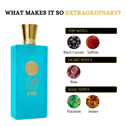 NUSUK  AJWA TORQUOISE 3.4 FL.OZ EDP SPRAY FOR WOMEN AND MEN