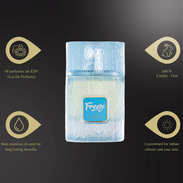 RIIFFS FREEZE 3.4FL.OZ EXTRAIT DE PARFUM SPRAY FOR WOMEN AND MEN