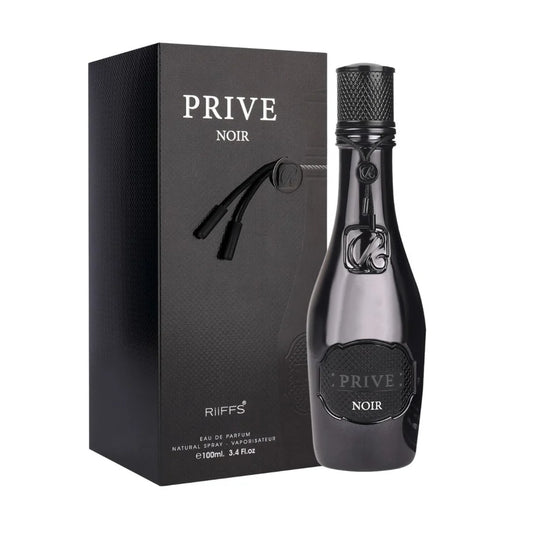 RIIFFS - PRIVE NOIR BLACK CHAMPAGNE BOTTLE 3.4FL.OZ EDP SPRAY FOR MEN